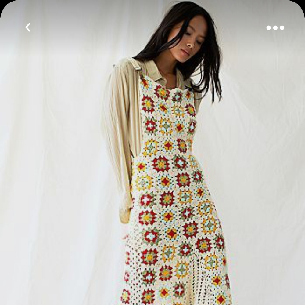 ISO Free People Granny Square Crochet Dress